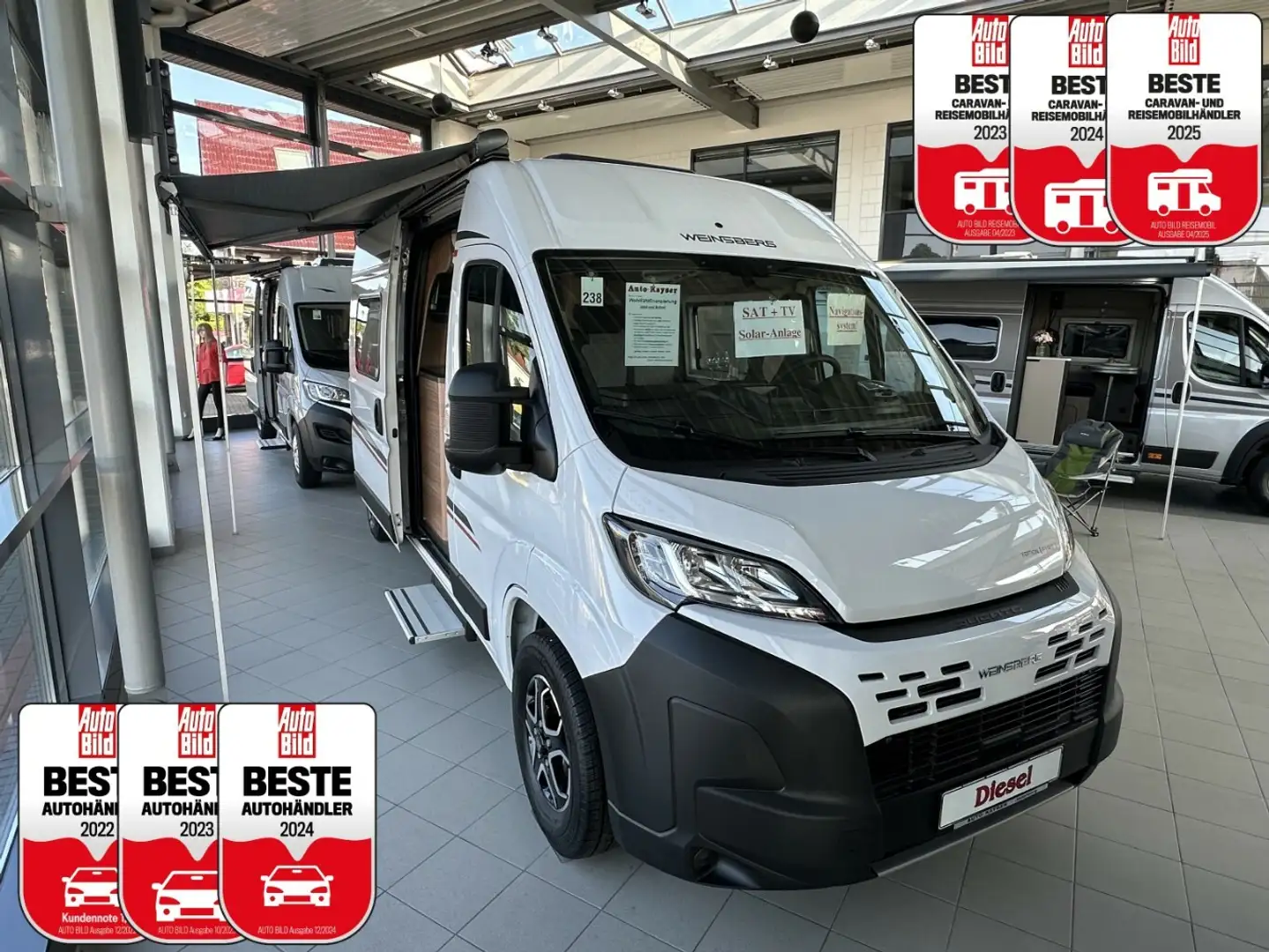 Weinsberg CaraBus 600 MQ FIRE 8G-Automatik +AHK+TV+Solar+Mar Blanc - 1