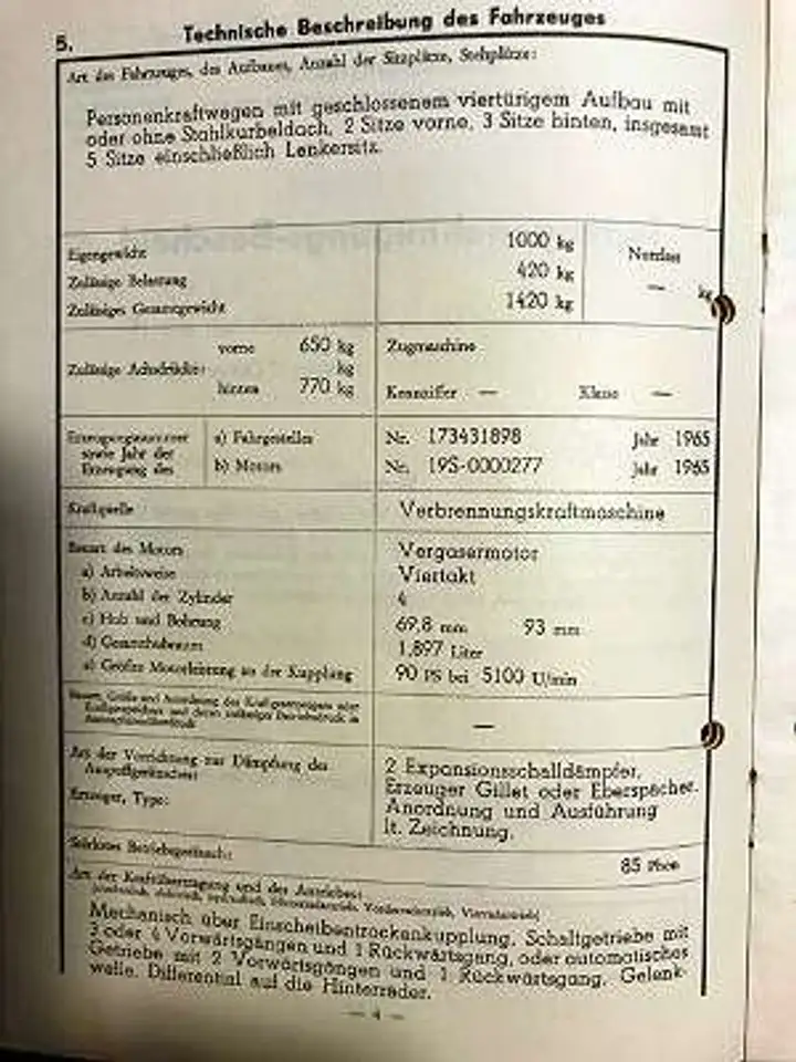 Opel Rekord Olympia 1.9 S / Leder /Sammlerstück/60JAHRE alt, foto 8