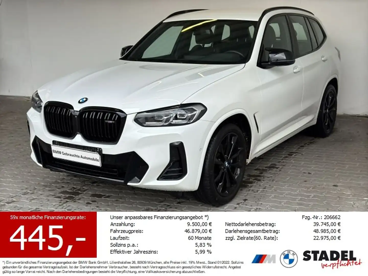 BMW X3 M 40i Navi.LED.KomfZg.RFK.LR-Hz.Ambiente.Memor Weiß - 1