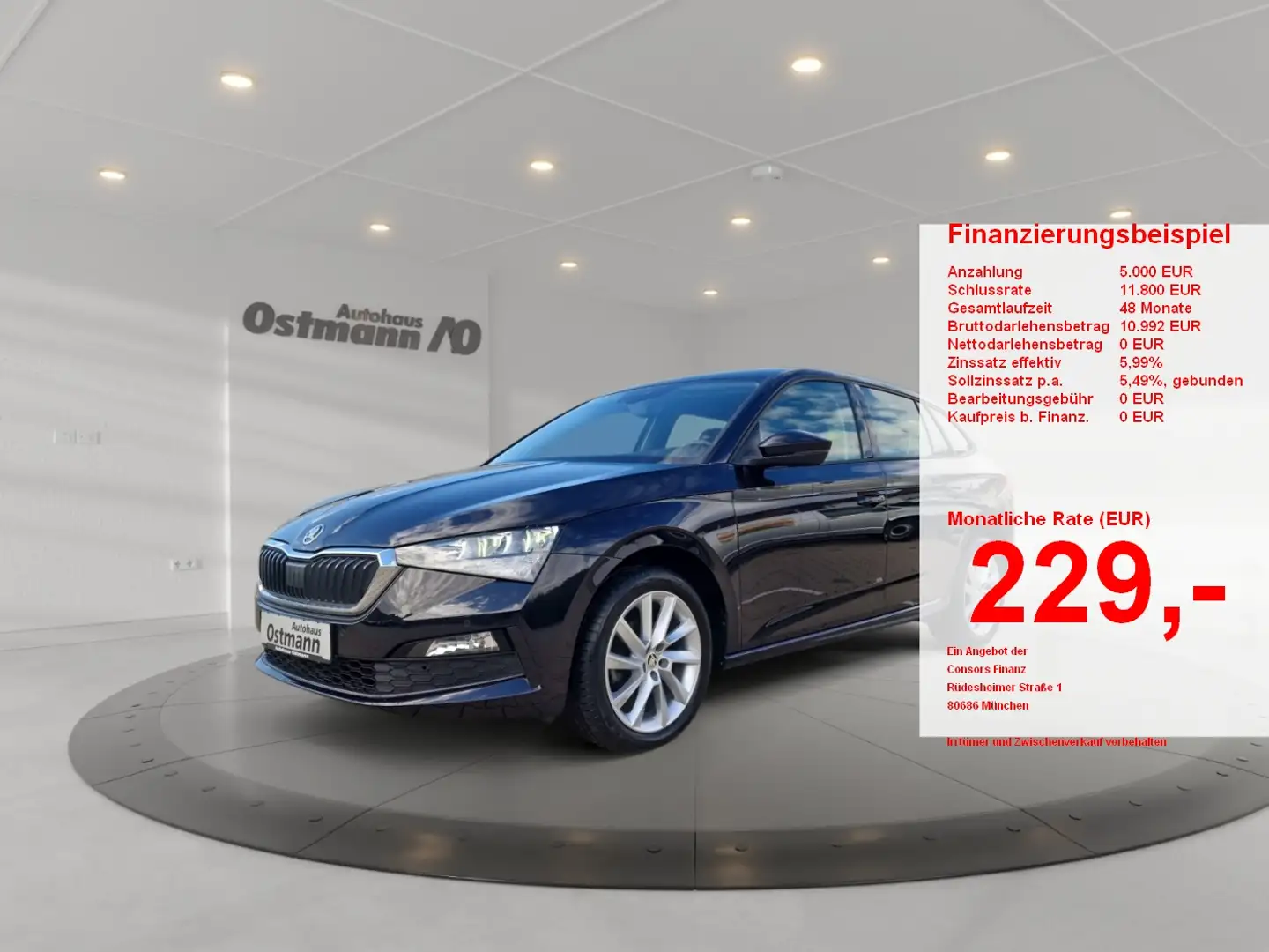 Skoda Scala 1.5 TSI Style GRA KAM LED PDC Schwarz - 1