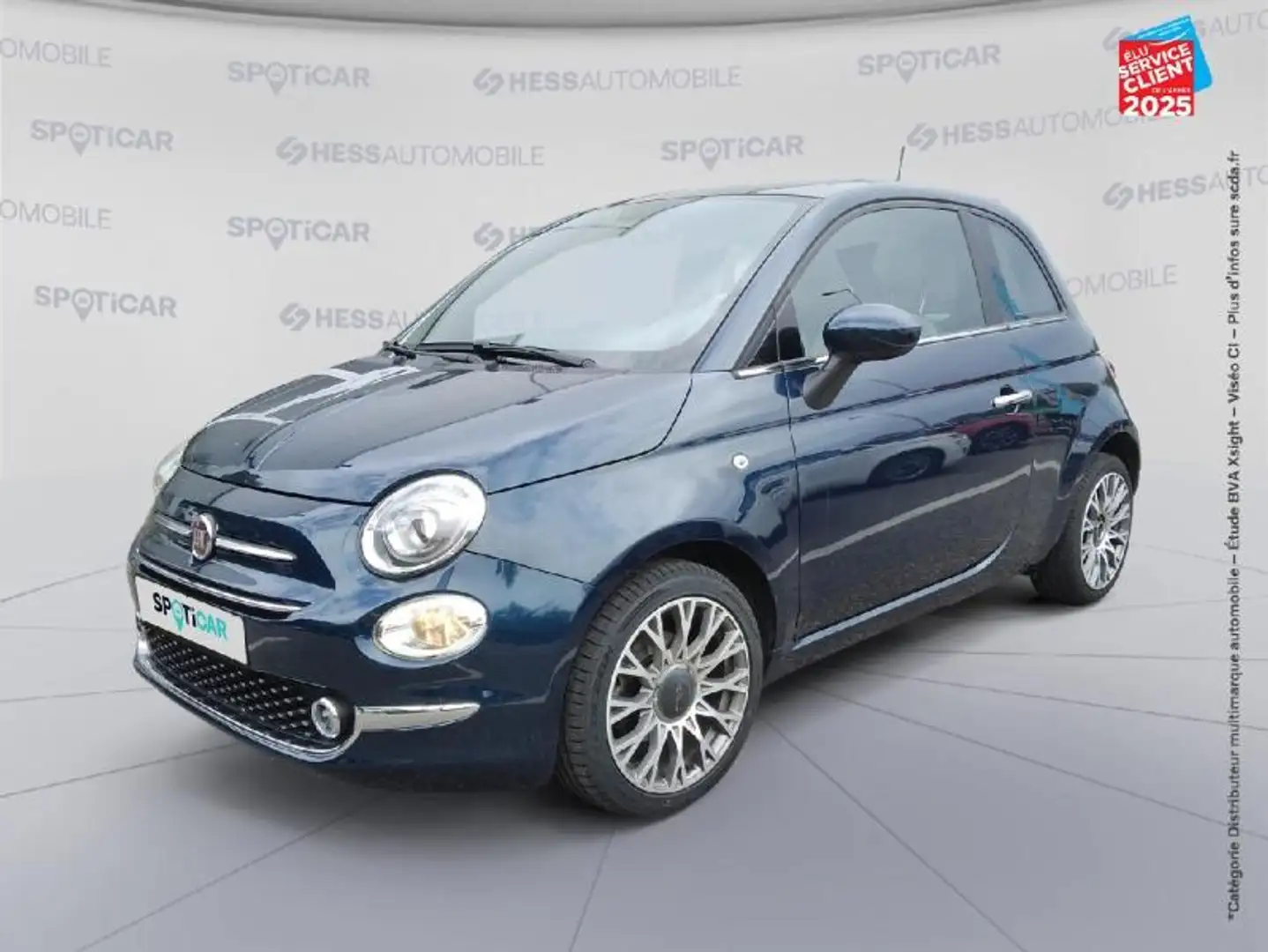 Fiat 500e 1.2 8v 69ch Eco Pack Lounge Euro6d Bleu - 1