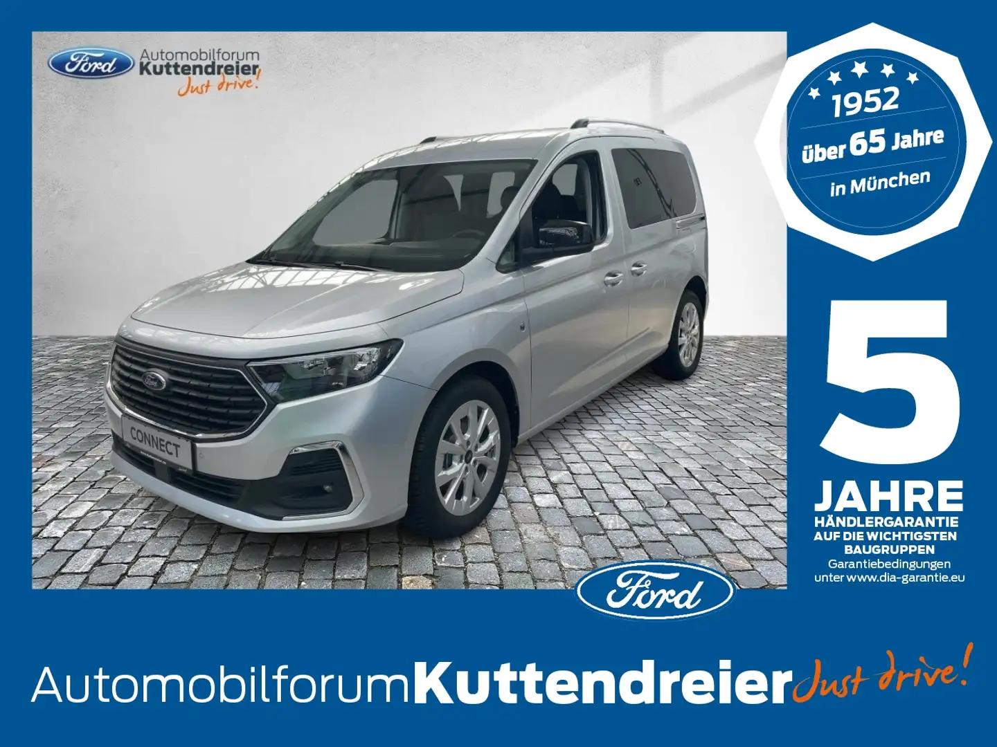 Ford Tourneo Connect 2.0 EcoBlue Titanium Silber - 1
