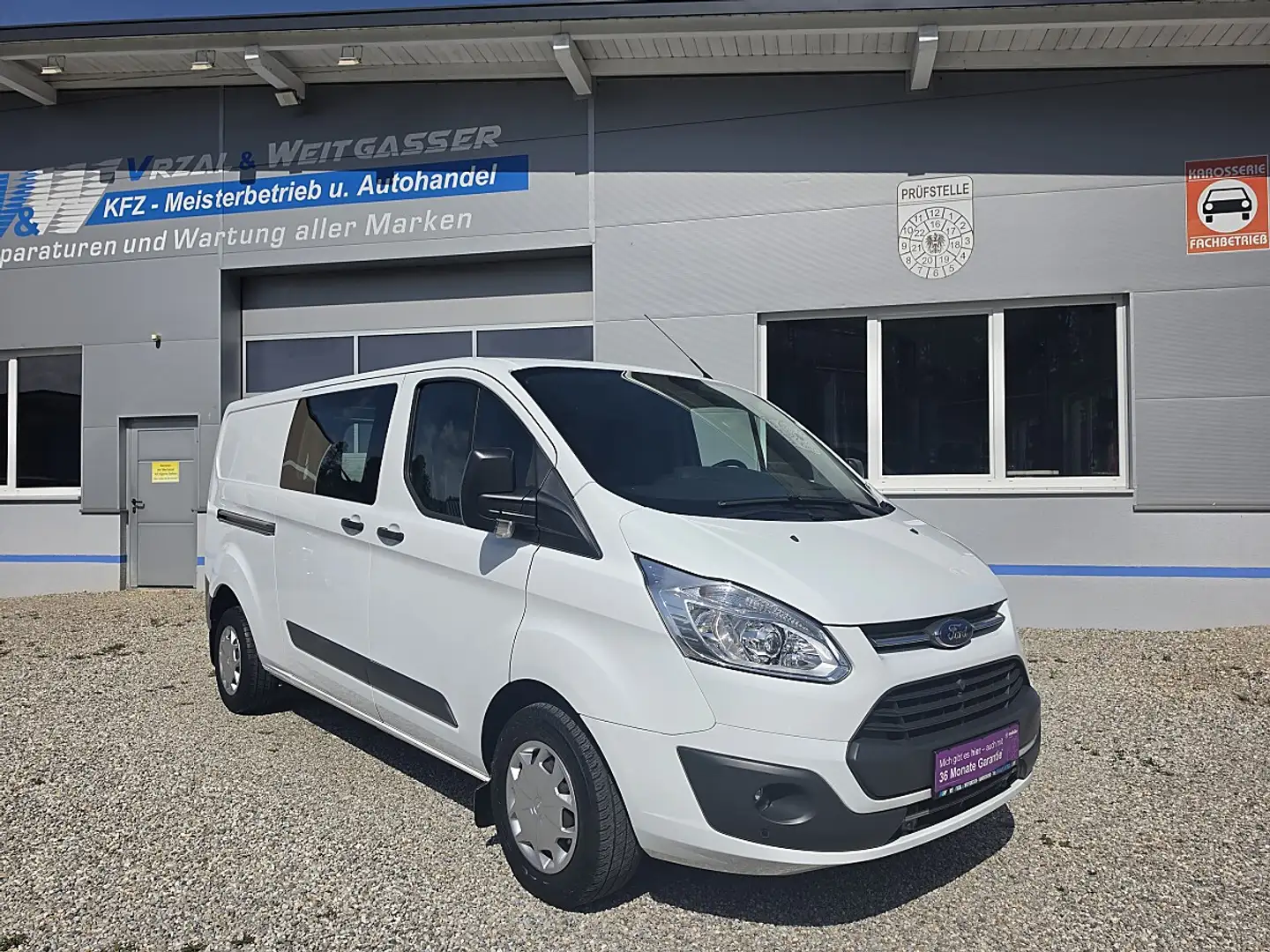 Ford Transit Custom L2 Trend AHK / PDC mit Verglasung, mit Garantie Weiß - 2