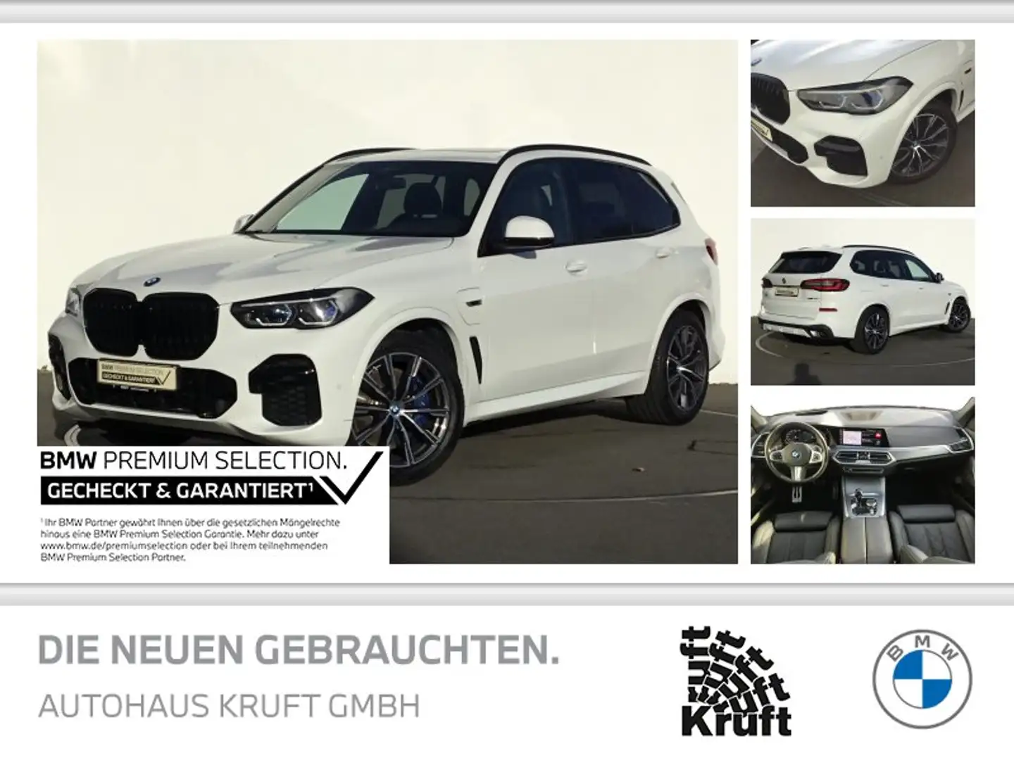 BMW X5 xDrive45e M SPORT+PANO+LASER+HUD+KAMERA+AHK Weiß - 1