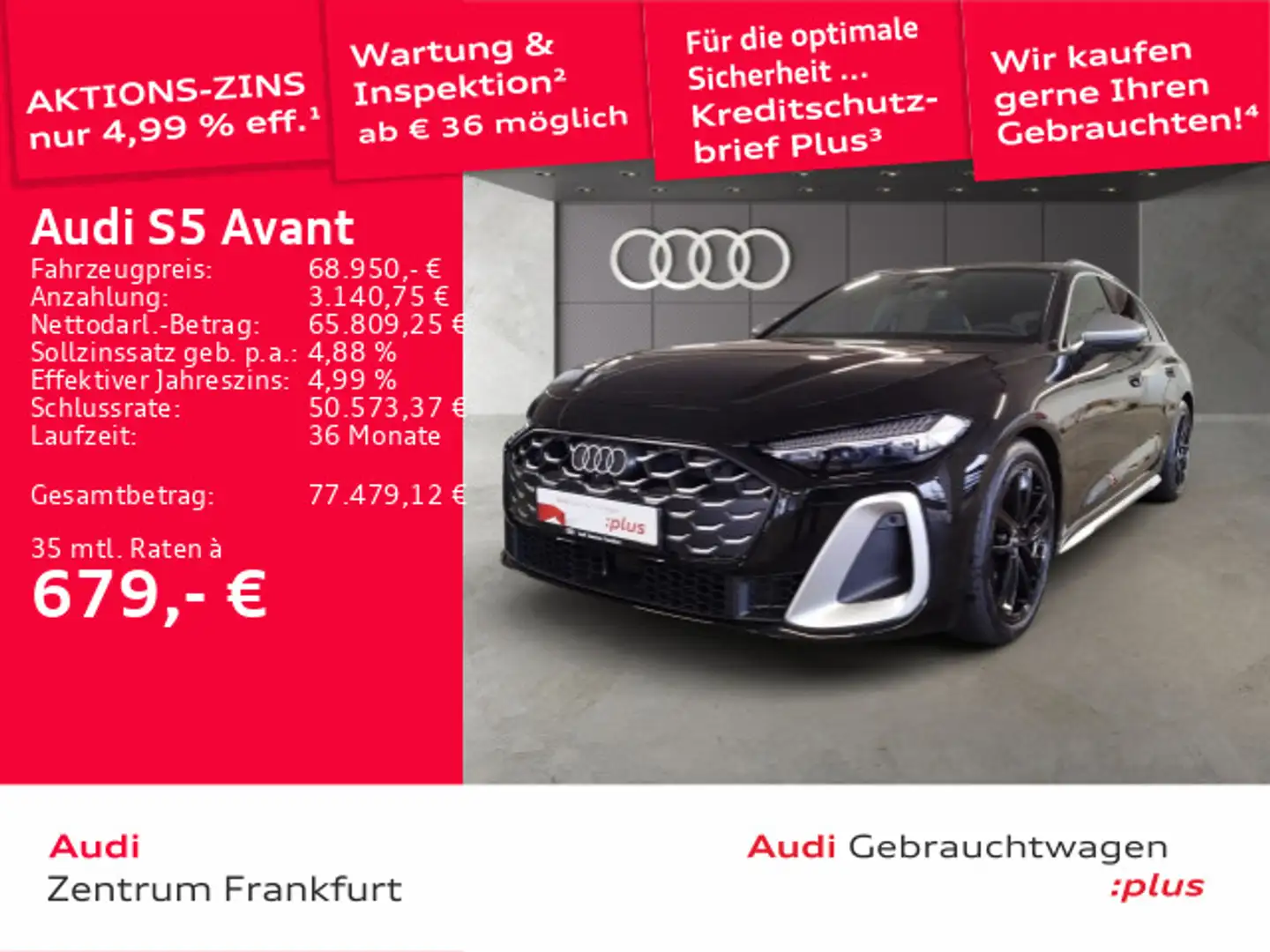 Audi TFSI S tronic MatrixLED Massage ACC 360 Schwarz - 1