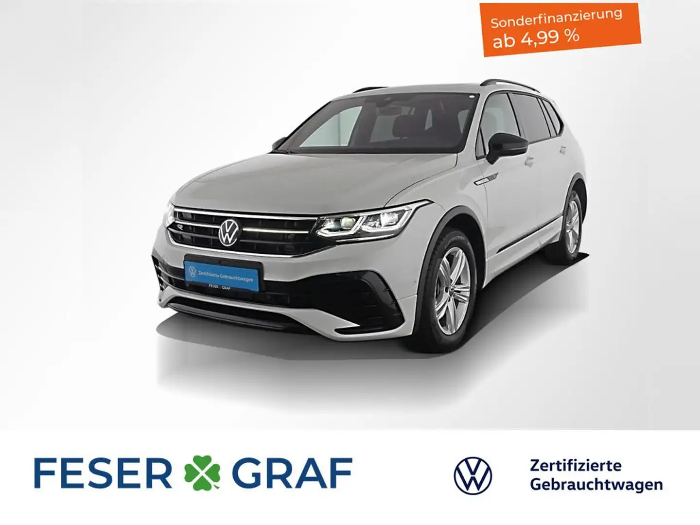 Volkswagen Tiguan Allspace 2.0 TDI R-Line Black Style 4Motion DSG 7 Sitze / P Weiß - 1
