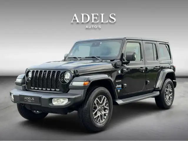 Jeep Wrangler Unlimited 4xe 380 Sahara BLACK Trekhaak TreePlanke