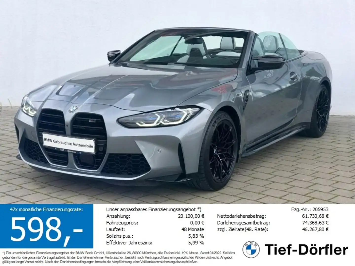 BMW M4 Competition LASER/360/Vmax/HUD/NACKEN/LHZ/hk Gris - 1