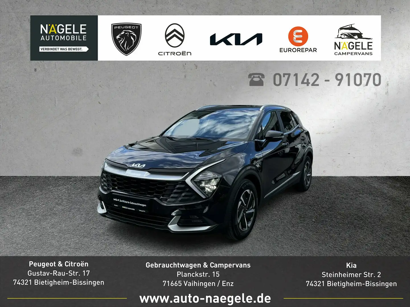 Kia Sportage Sportage 1.6 T-GDI MHEV Vision+Komfort+Navi+LED Negro - 1