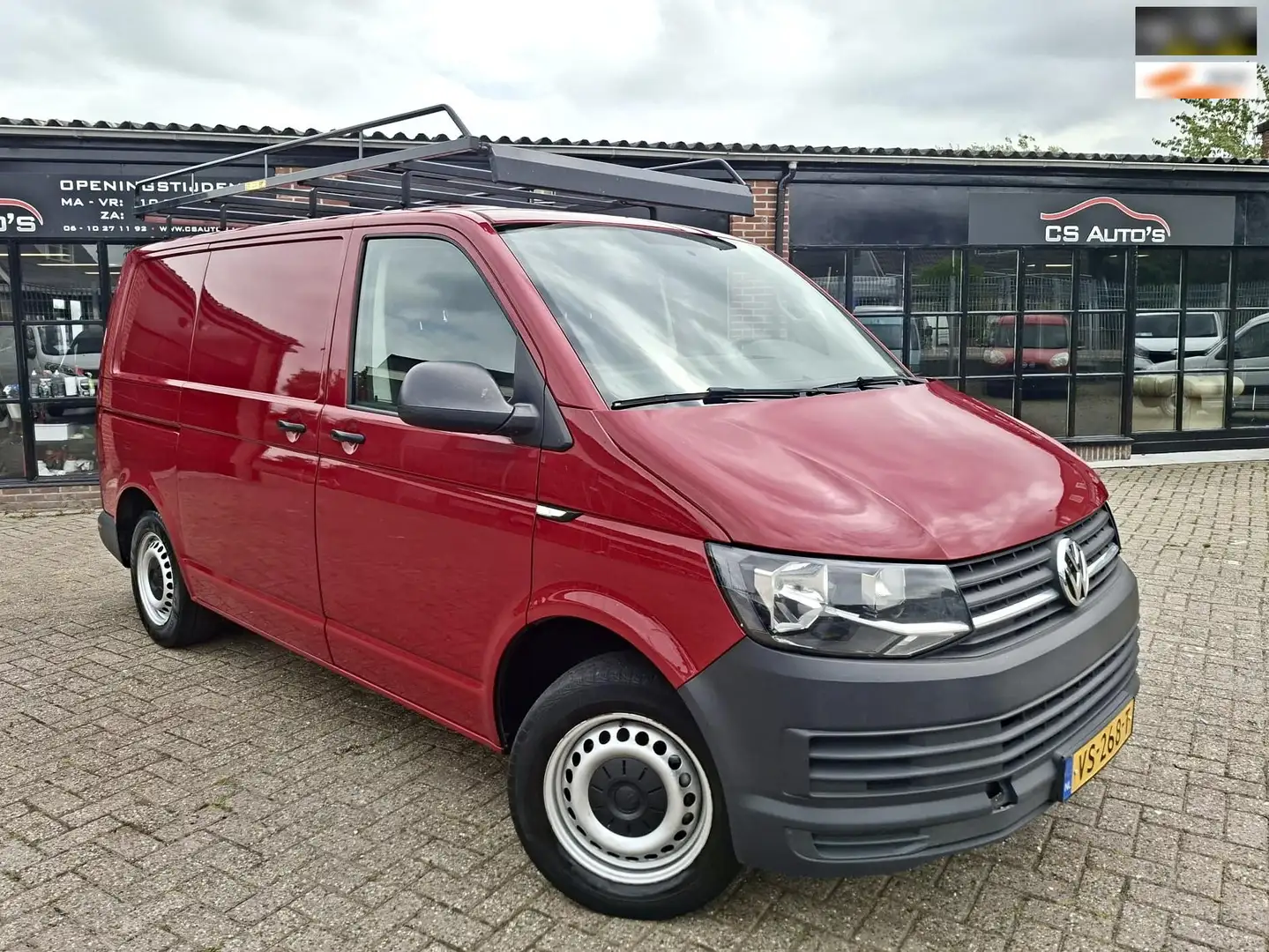 Volkswagen Transporter 2.0 TDI L1H1|airco|trekhaak|imperiaal|nette bus Rood - 1