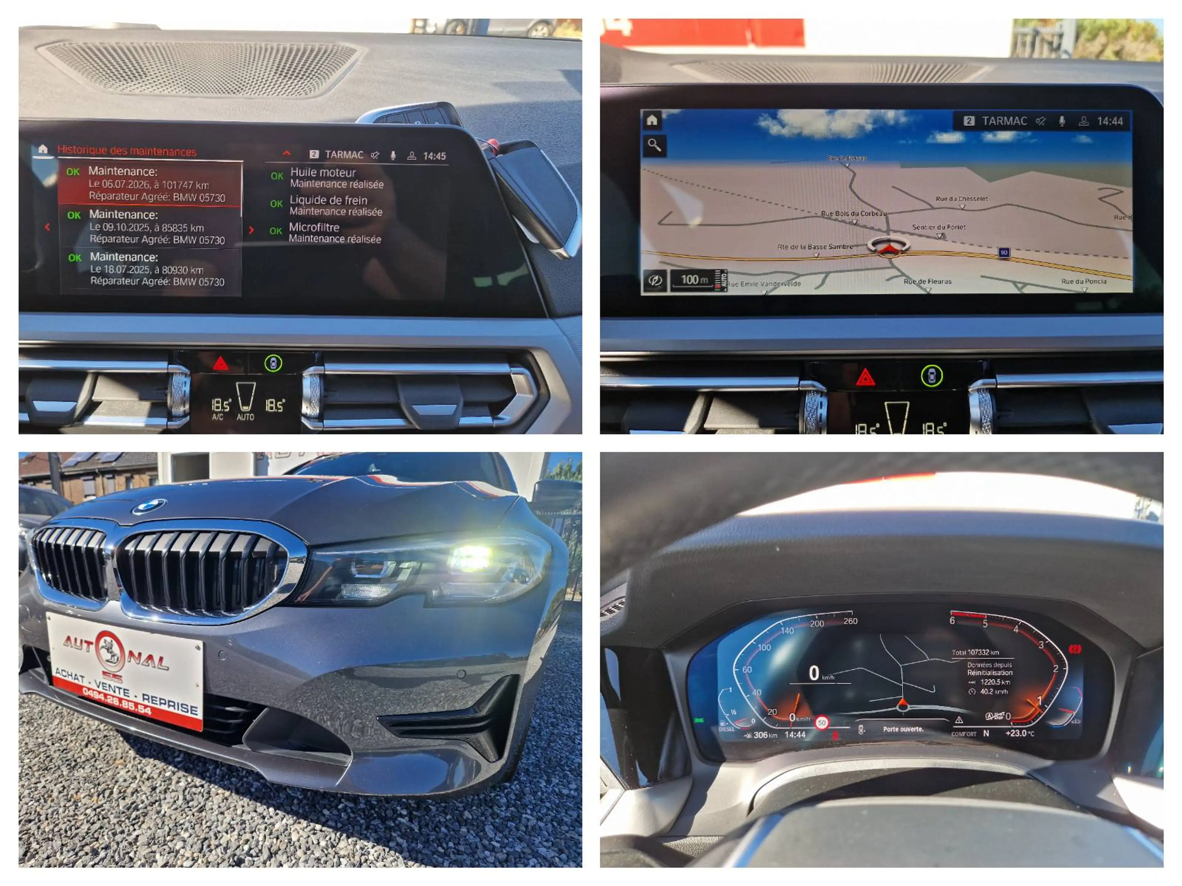 BMW 316 D Touring 122CH*1°PROPRIO*CARNET*XENON*GPS*COCKPIT*CUIR*CARPLAY — photo 8