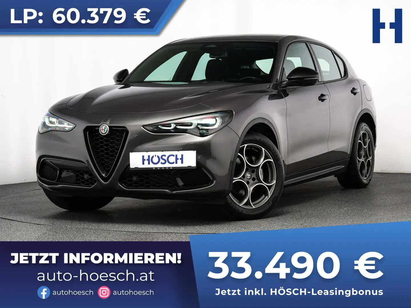 Alfa Romeo Stelvio 2,2 16V 160 SPRINT TOP-ANGEBOT ++ Grau - 1