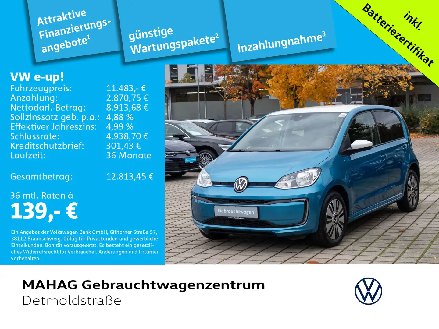 Volkswagen e-up! move StylePack Maps&MoreDock PDC Kamera Weiß - 1