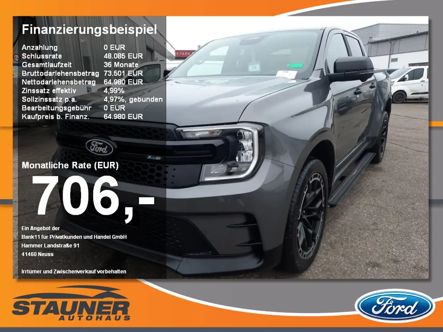 Ford Ranger MS-RT 3.0l EcoBlue LED 360°Kamera B&O Grau - 1