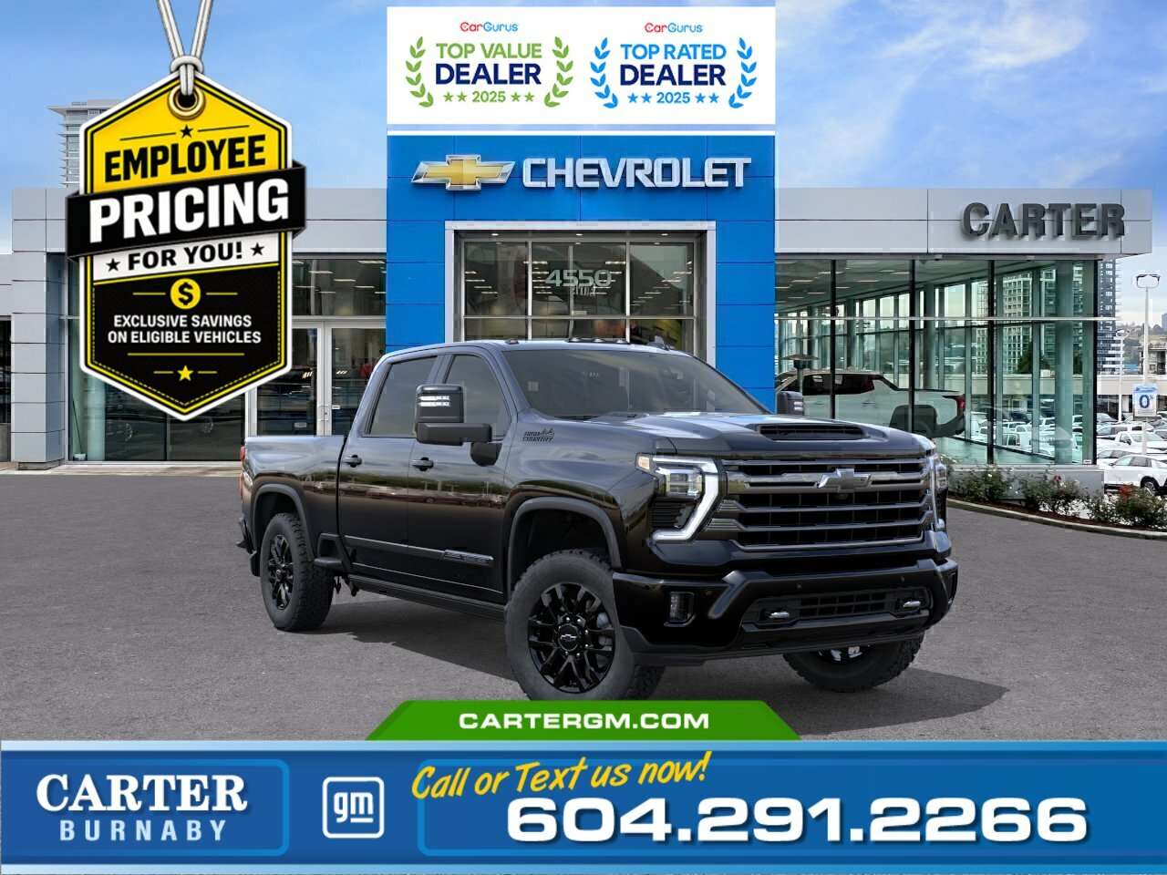 Black 2026 Chevrolet Silverado 3500HD Pickup Truck Four-Wheel Drive Automatic