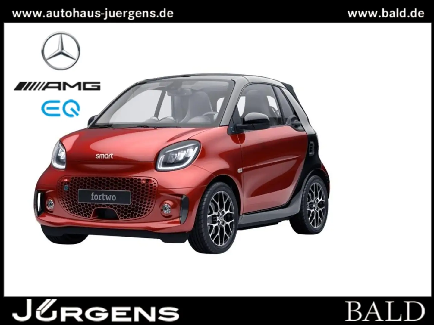 smart forTwo EQ  cabrio +Exclusive+LED+Cam+SHZ Rouge - 1