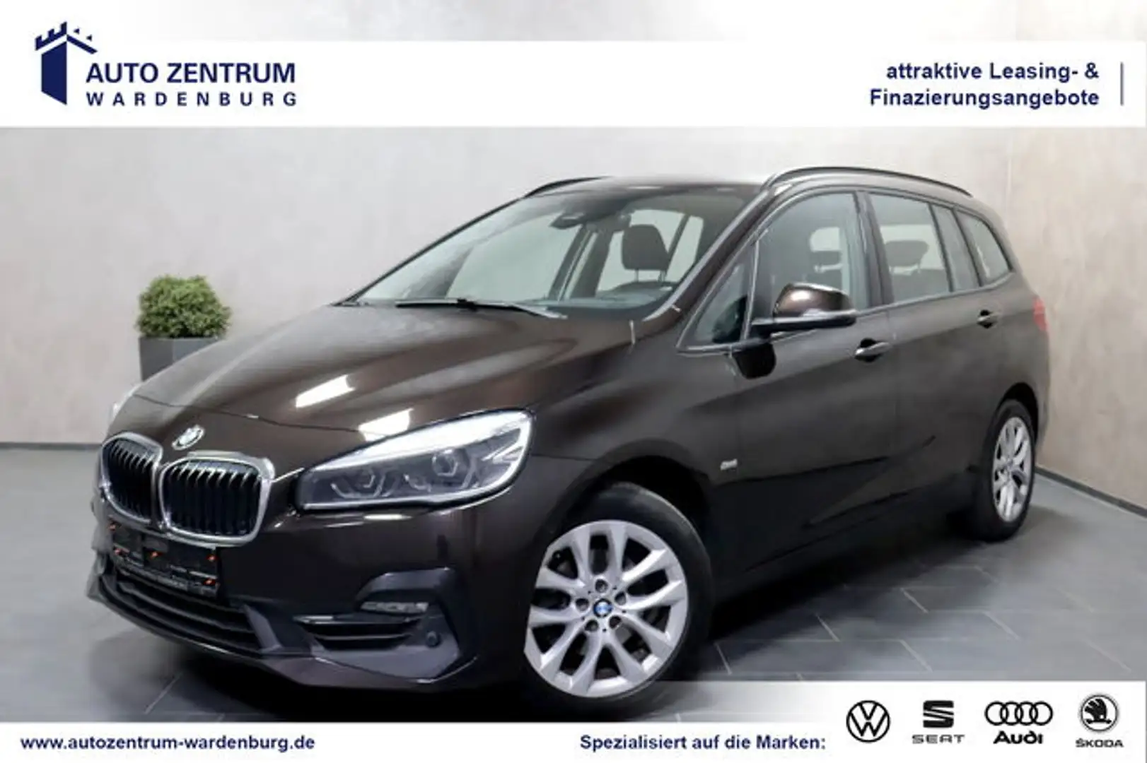 BMW 216 d Gran Tourer Sport Line 7-Sitzer LED CAM Brun - 1