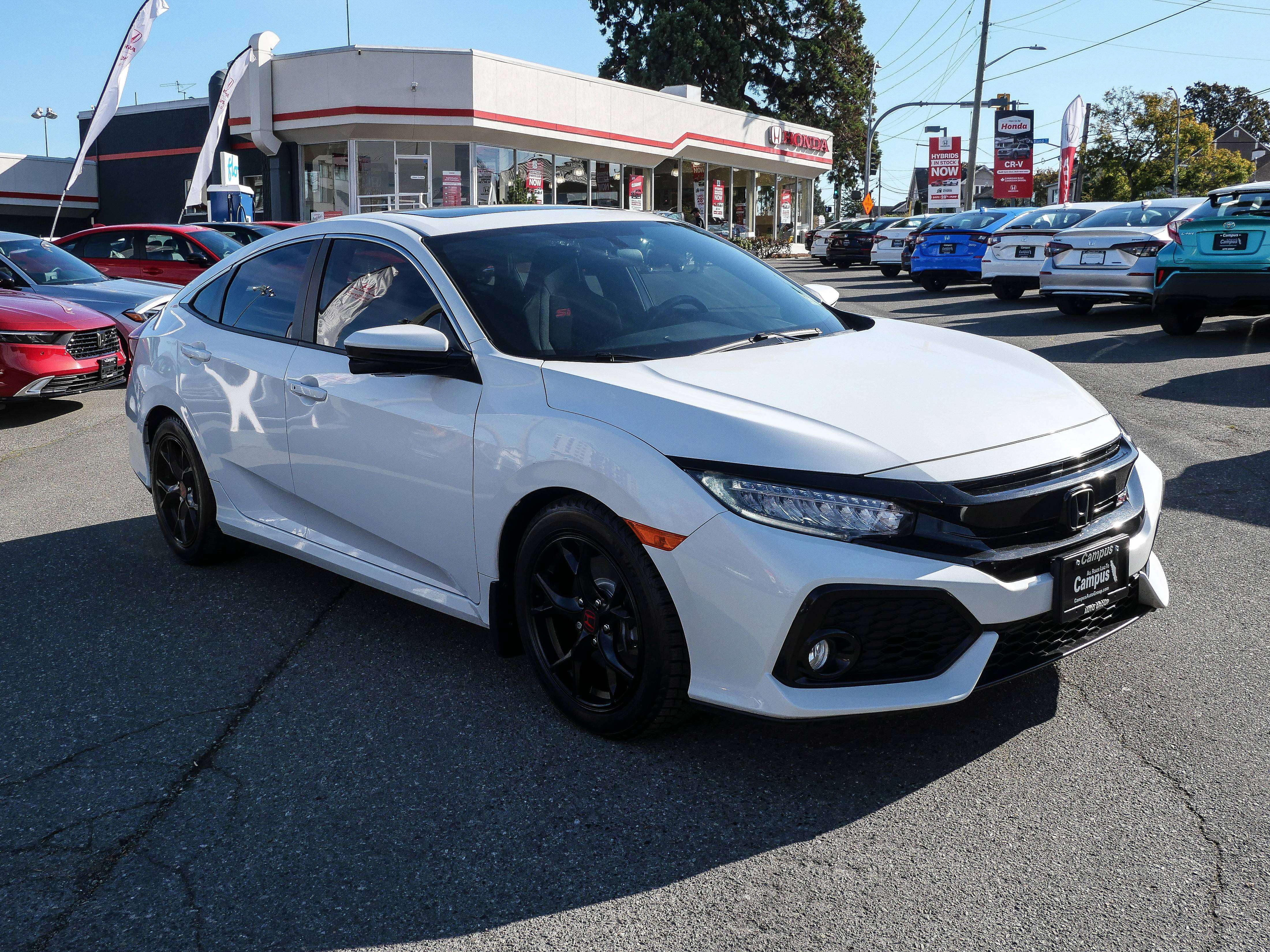 White 2019 Honda Civic Sedan Front-Wheel Drive 6-Speed Manual