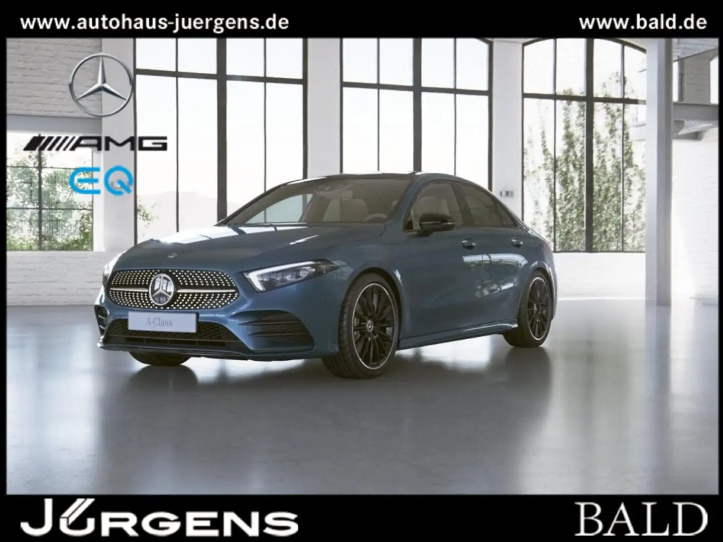 Mercedes-Benz A 220 d 4M Limo AMG-Sport/Pano/AHK/Night/360/MLB Blau - 1