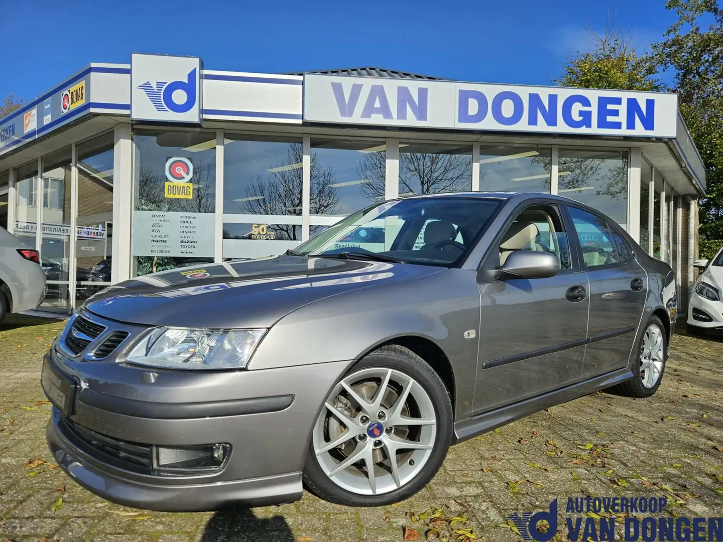 Saab 9-3 Sport Sedan 2.0T Aero Automaat | 1é Eigenaar |210 Gris - 1