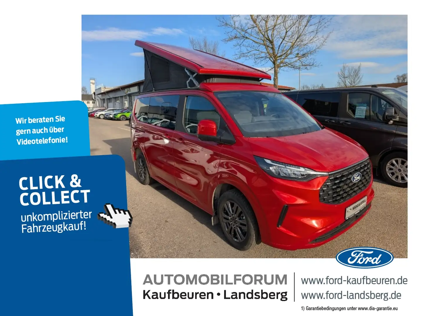 Ford Nugget Titanium 320 L1 Aufstelldach NEUES MODELL Red - 1