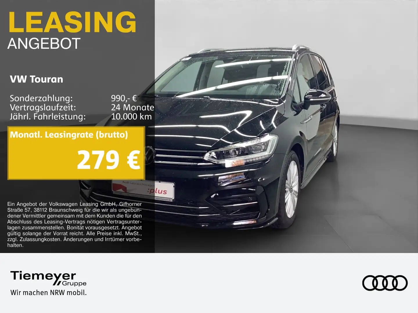 Volkswagen Touran 1.5 TSI DSG R-LINE LM17 NAVI KAMERA VIRTU Schwarz - 1