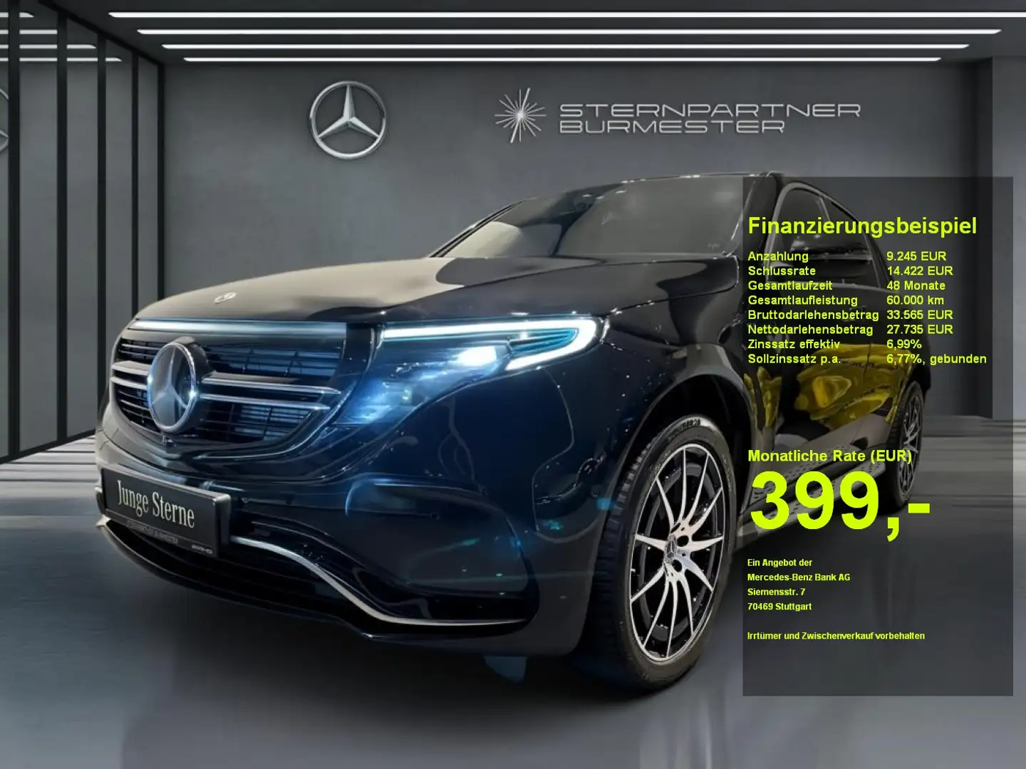 Mercedes-Benz EQC 400 4M AMG Line AMG+Carbon+MBUX+Ambiente+AUT Noir - 1