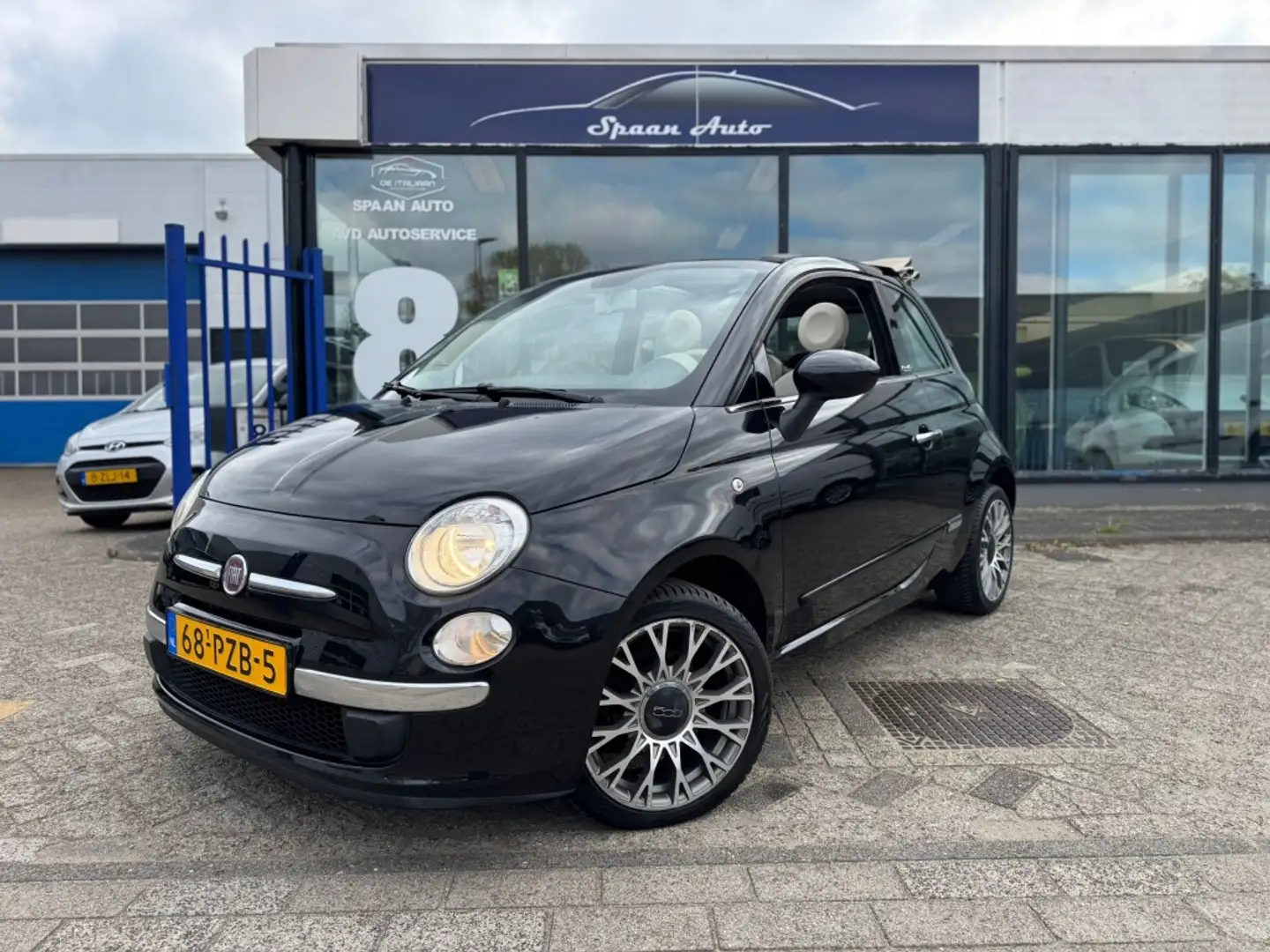 Fiat 500C 0.9 TwinAir l Cabrio l Airco Zwart - 1