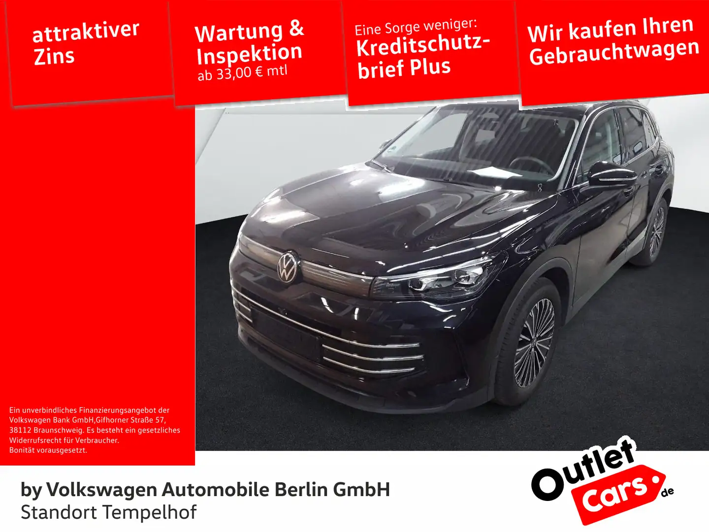 Volkswagen Tiguan 1.5eTSI DSG Elegance NAVI AHK*OUTLET* Zwart - 1