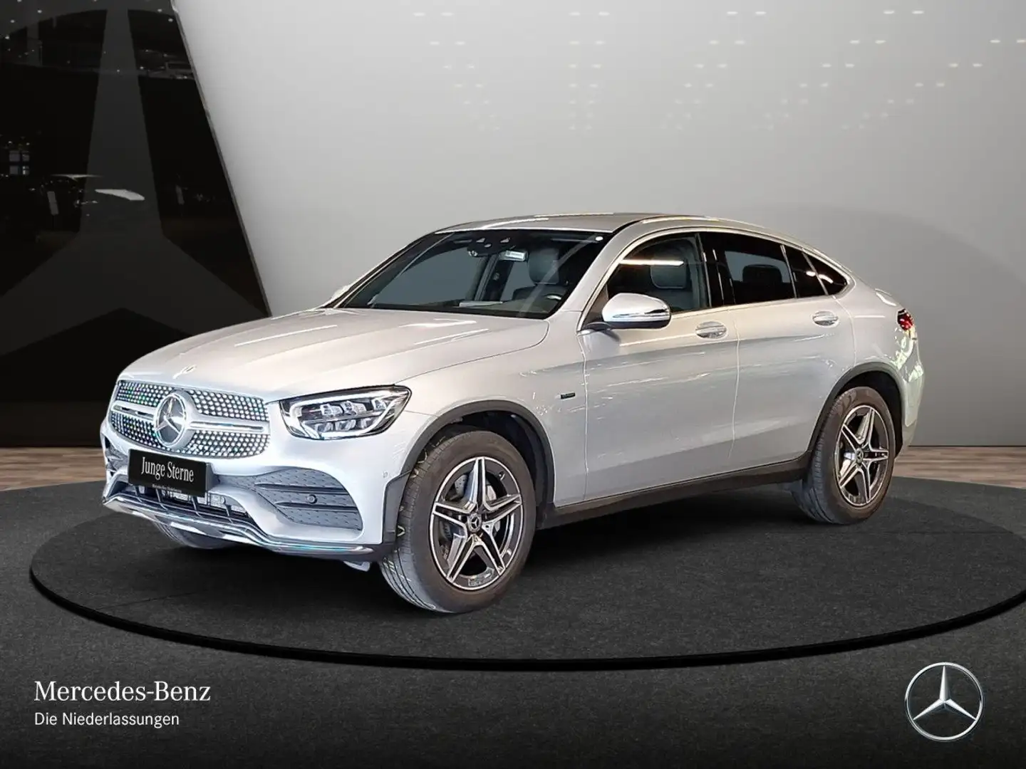 Mercedes-Benz GLC 300 de Coupé 4M AMG+LED+KAMERA+SPUR+TOTW+9G Silber - 2