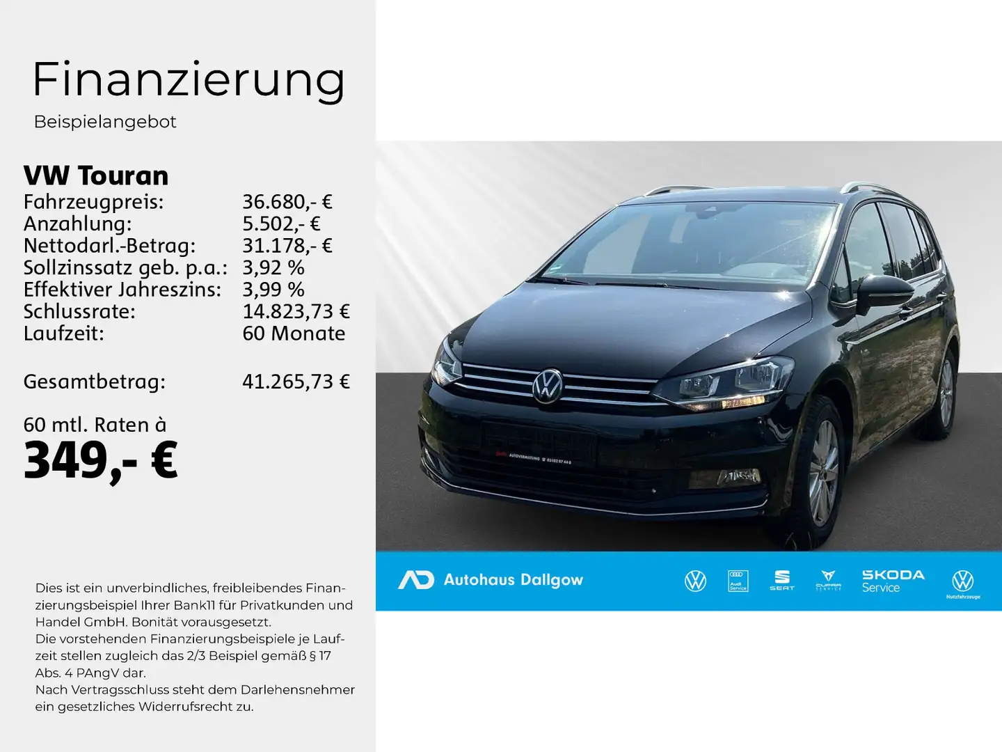 Volkswagen Touran Comfortline Goal 1,5l TSi150PS*DSG+Nav+RF Rot - 2