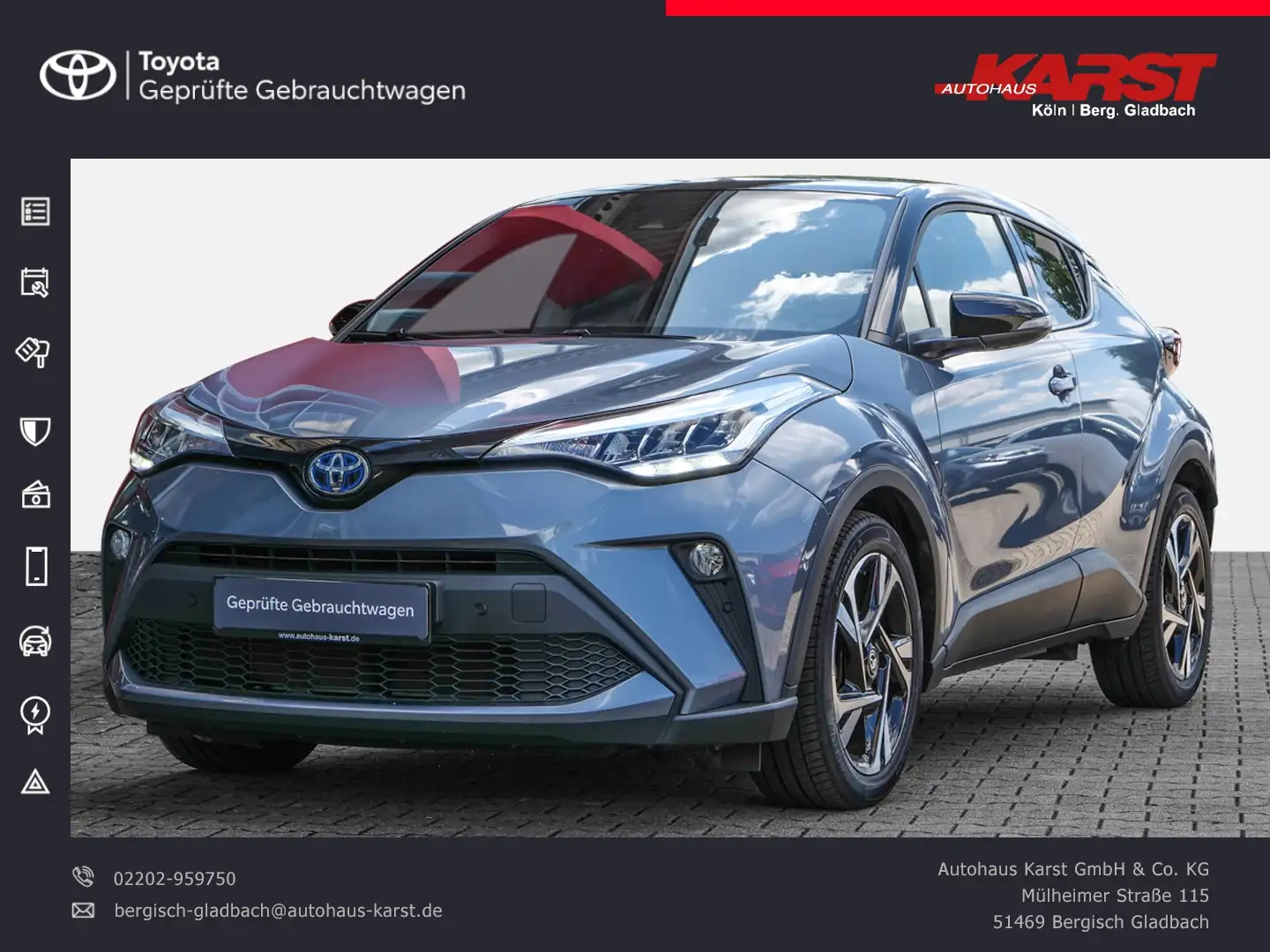 Toyota C-HR - 2.0 l Hybrid Team D Carplay*LED*Automatik Grau - 1