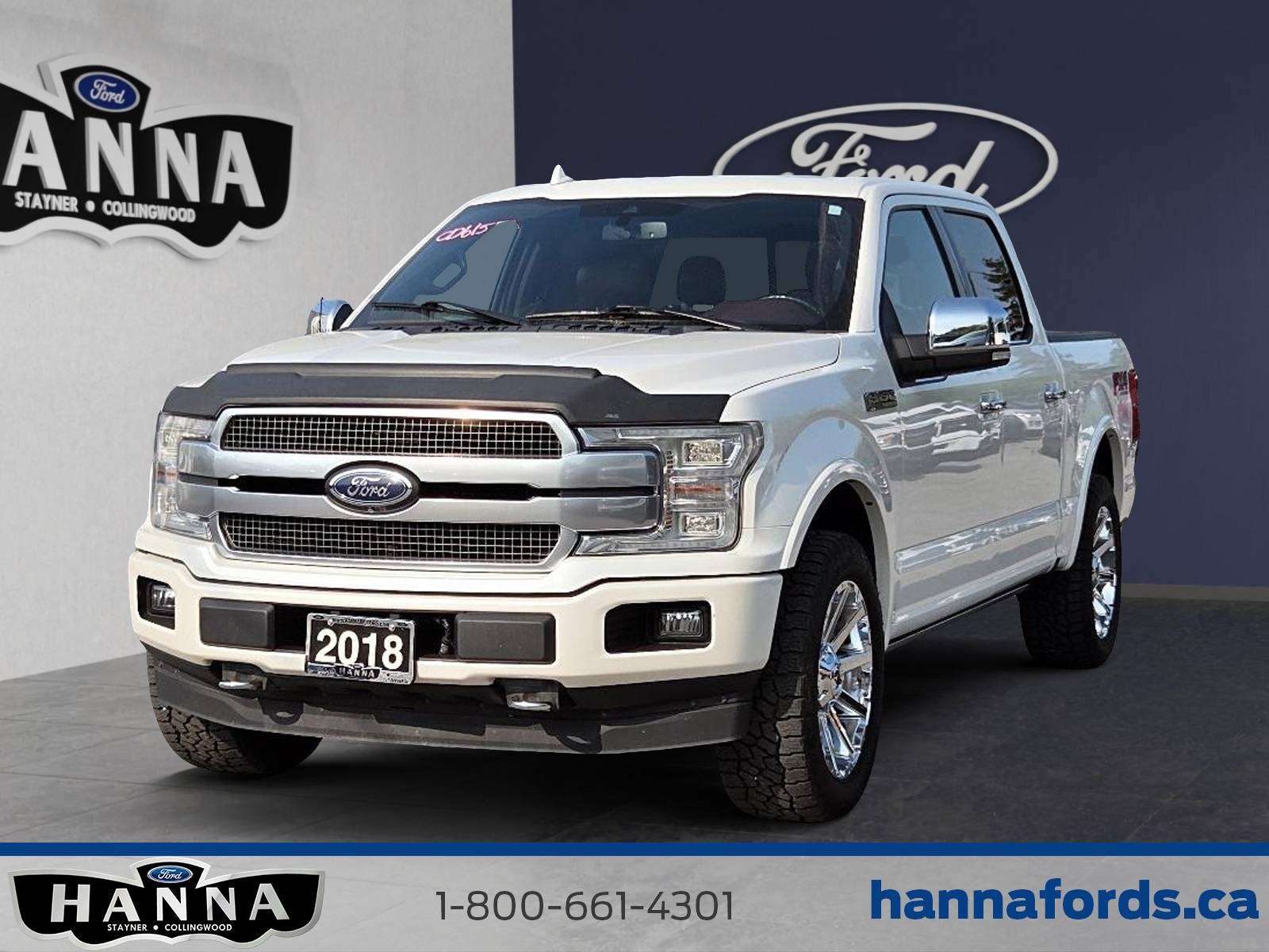 White 2018 Ford F-150 Pickup Truck Four-Wheel Drive Automatic