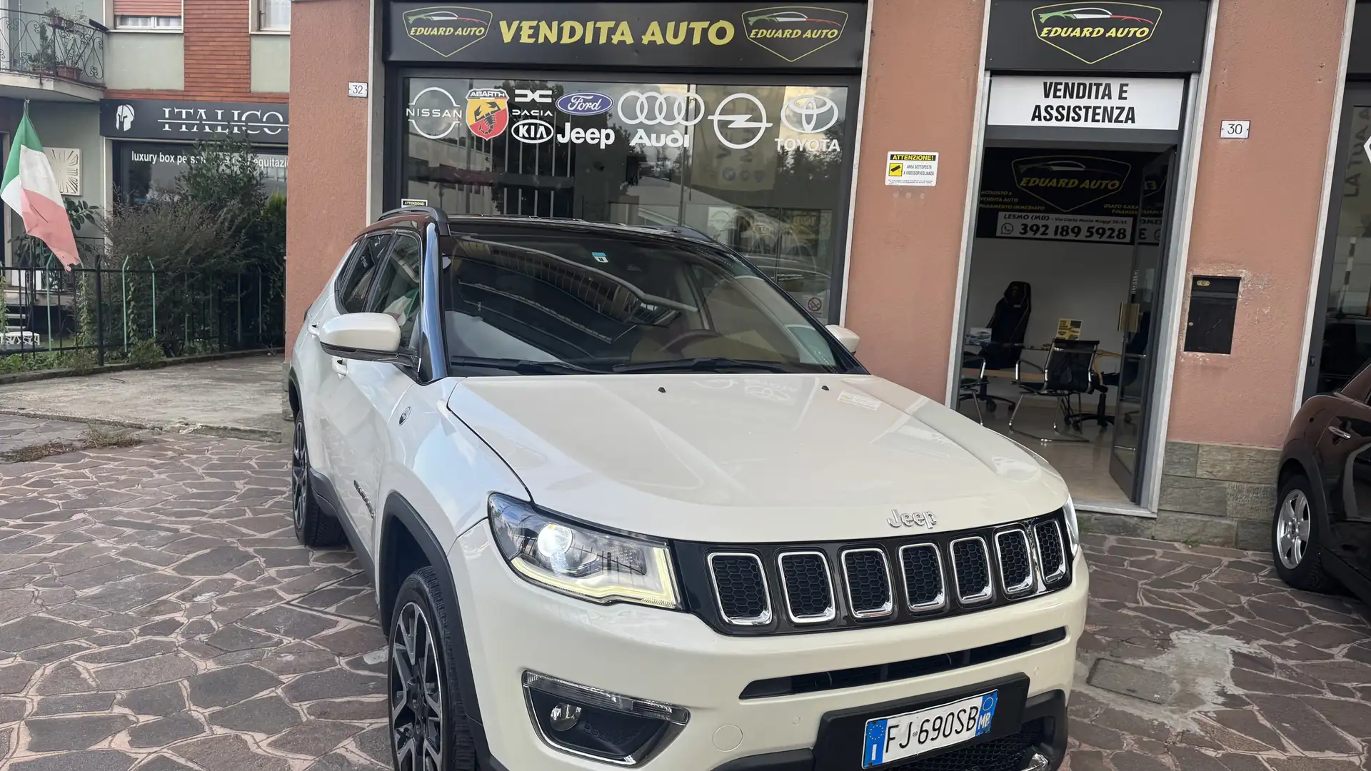 Jeep Compass 2.0 mjt Limited 4wd 140cv auto unico proprietario Blanc - 2