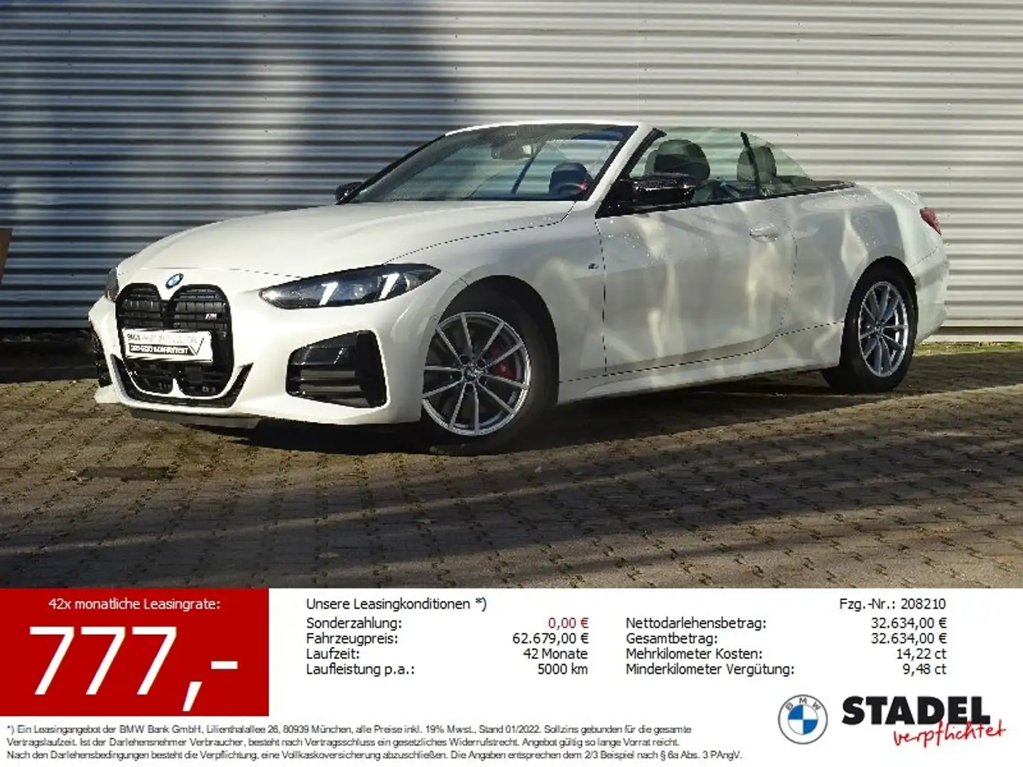 BMW 440 Mi xDrive Cabrio Standheizung ACC 360° h/k SH Weiß - 1
