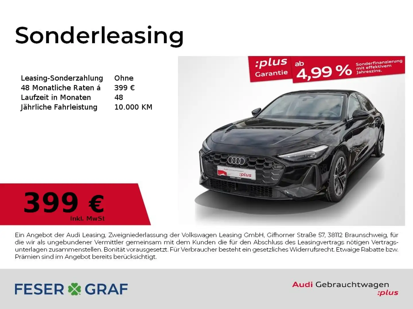 Audi A5 Lim. TFSI qu./LED/Sportsitze/ACC+Parken/Navi Schwarz - 1