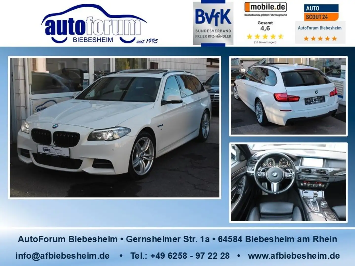 BMW 535 xDrive M-Paket Standh*Memory*Pano*HiFi*Xenon Weiß - 1