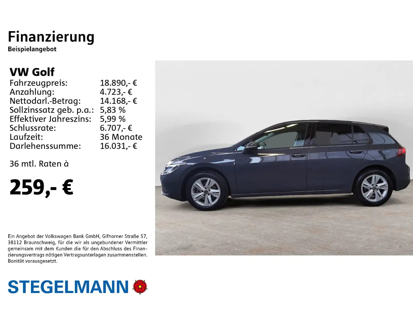 Volkswagen Golf VIII 1.5 TSI Life *LED*Navi*Sitzheizung* Gris - 2