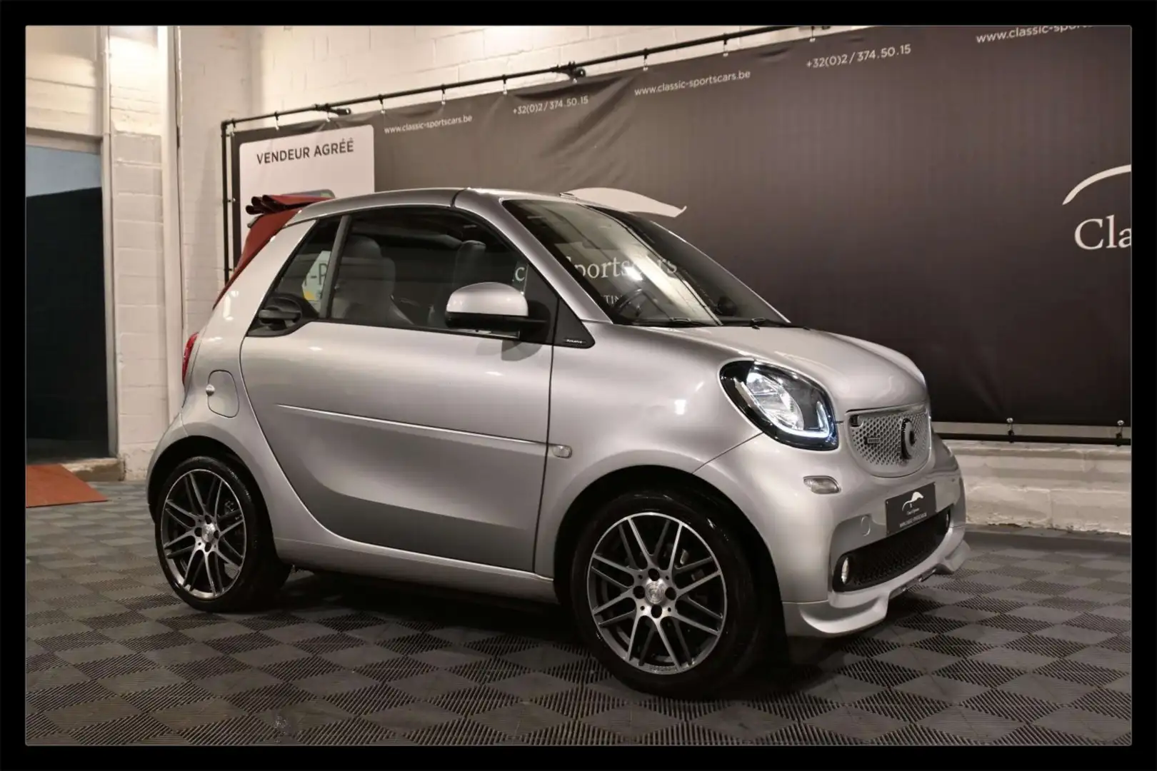 smart brabus Fortwo Cabrio Brabus 0.9 Turbo XCLUSIVE / FULL Argent - 1