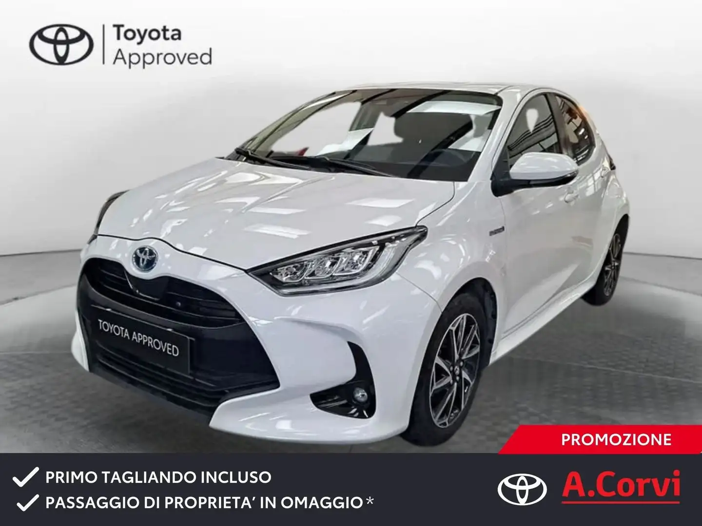 Toyota Yaris 1.5 Hybrid 5 porte Trend Bianco - 1