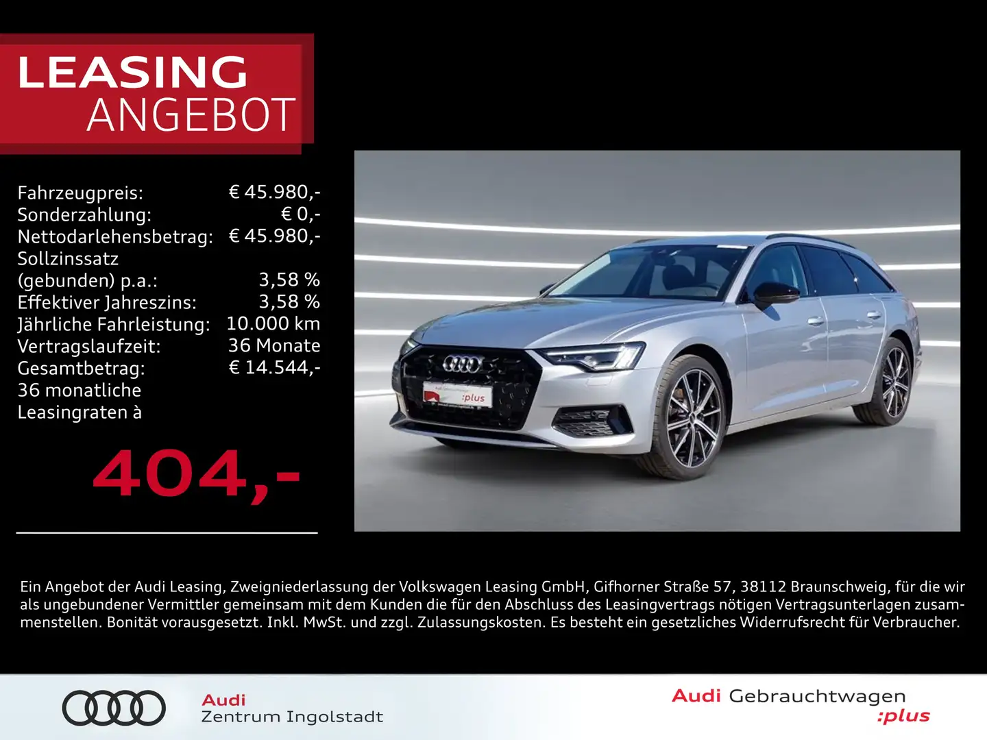 Audi A6 Avant 35 TDI MATRIX AHK 20" Opt-sch. Advanced Silber - 1