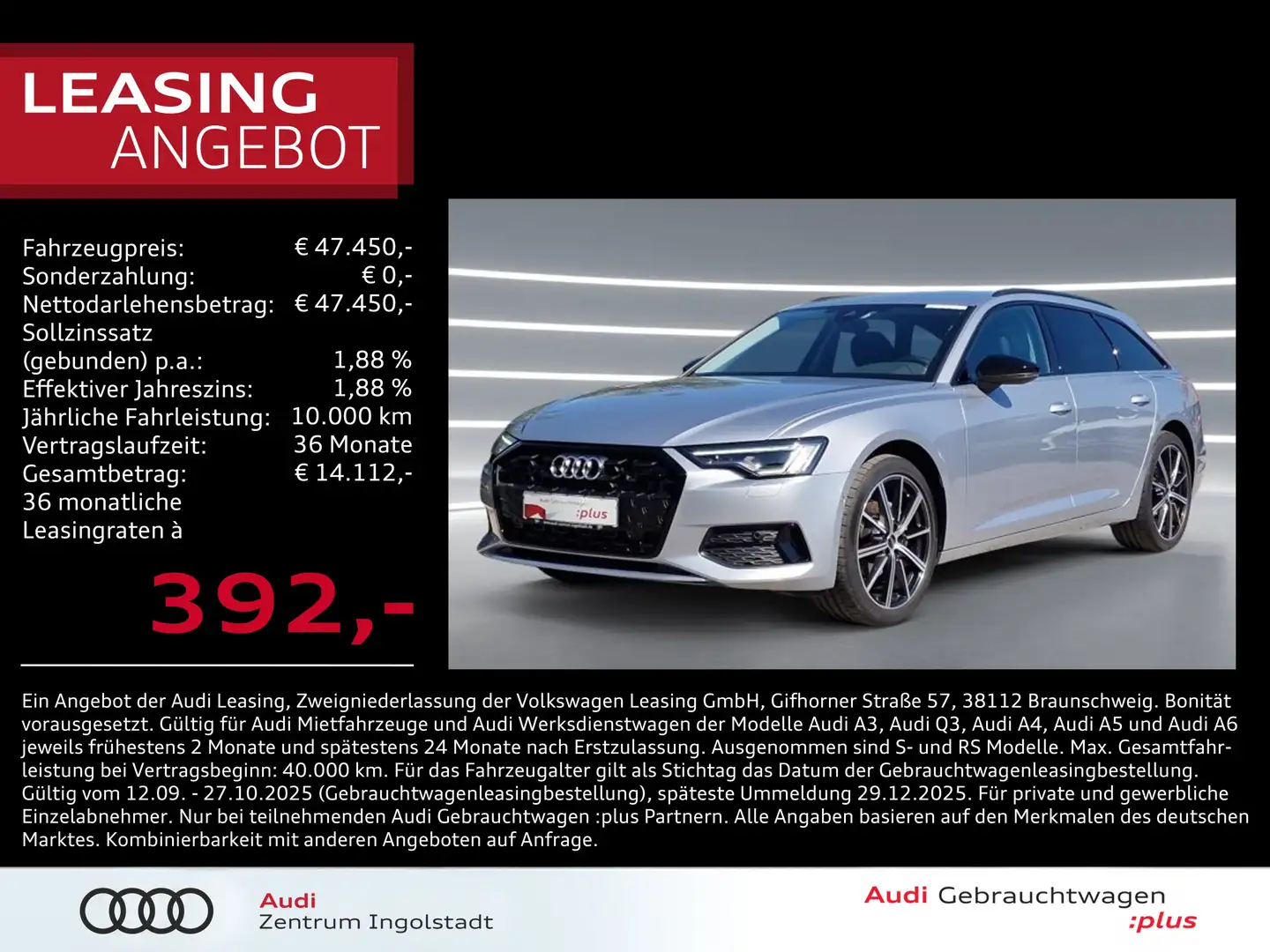 Audi A6 Avant 35 TDI MATRIX AHK 20" Opt-sch. Advanced Argent - 1