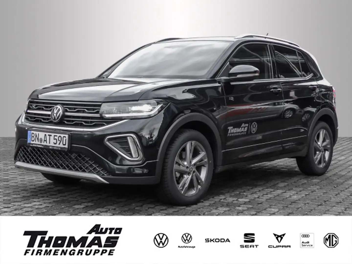 Volkswagen T-Cross 1.5 TSI R-Line DSG AHK Klima Schwarz - 1