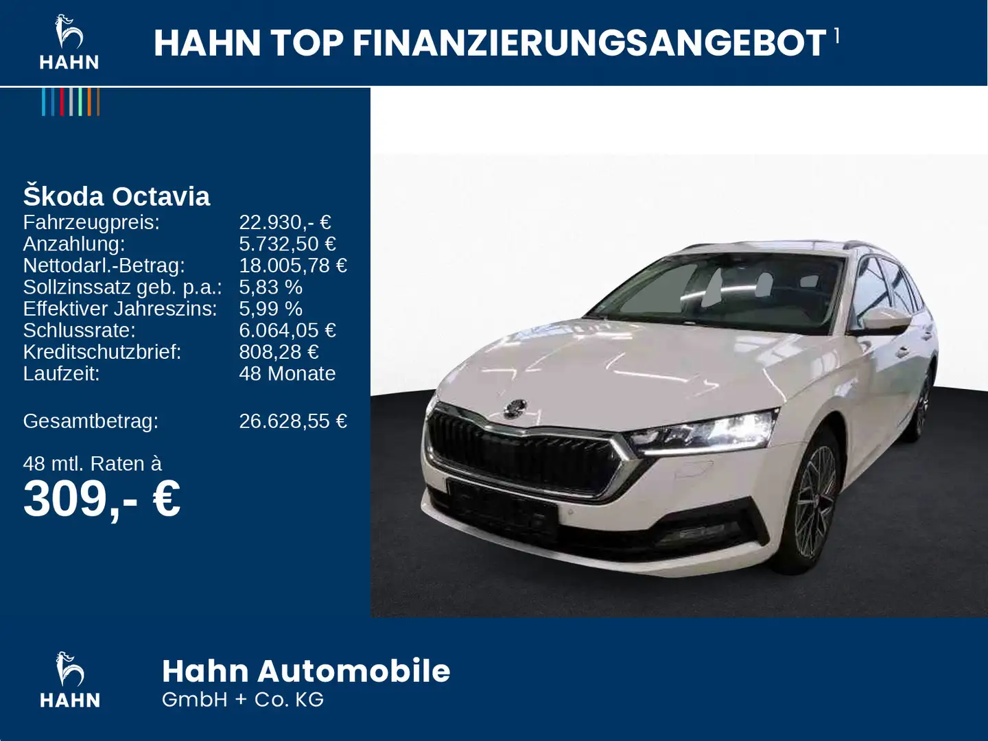 Skoda Octavia Combi 2.0TDI DSG Clever AHK Cam LED SHZ Weiß - 2