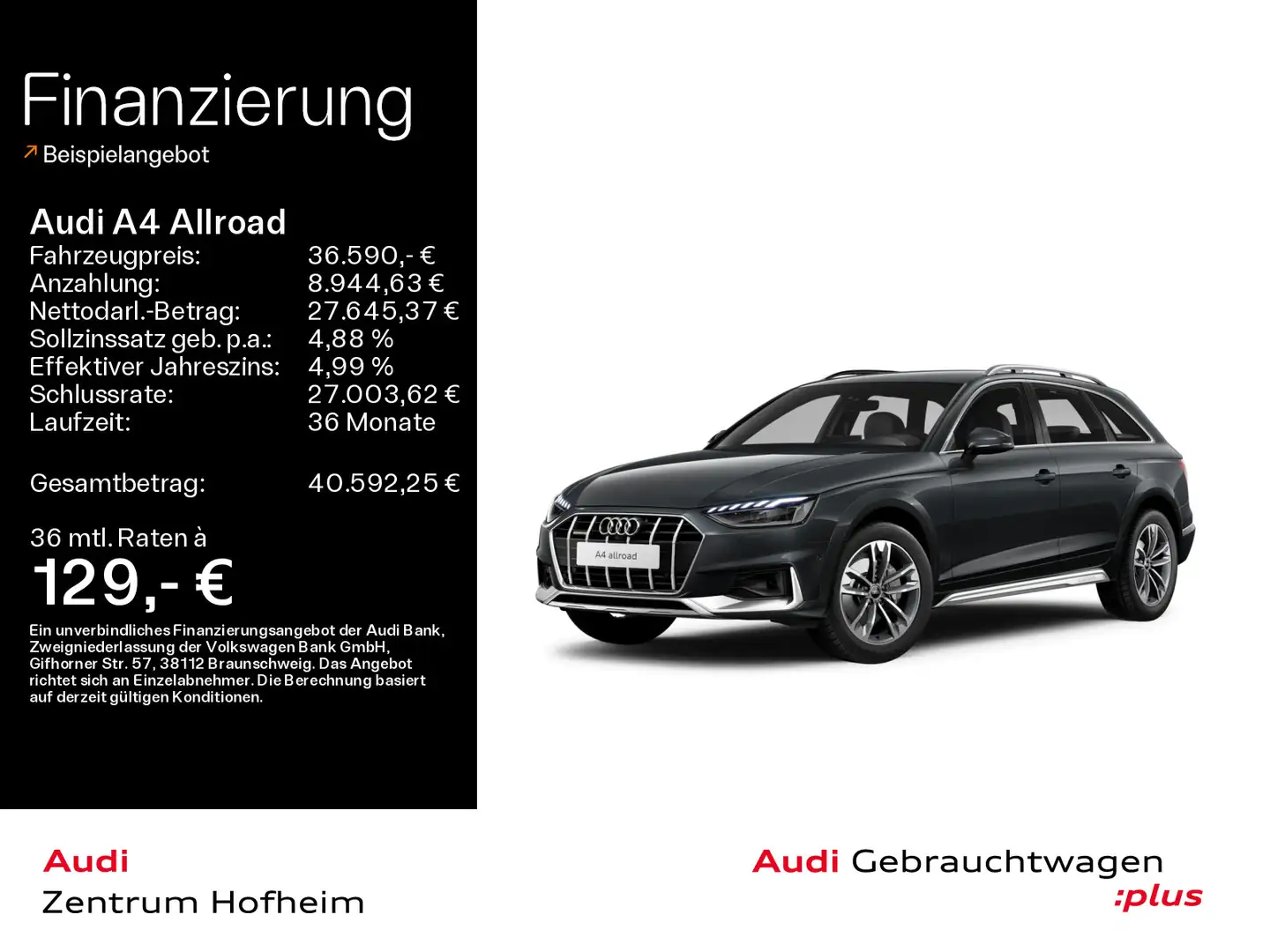 Audi A4 allroad A4 allroad 40 TDI qu S tro*LED*Navi+*Sportsitze* Grau - 1