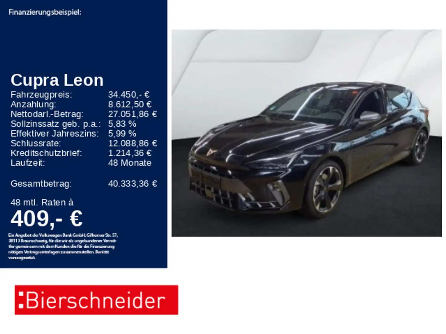 CUPRA Leon 1.5 e-Hybrid EDGE CAM GANZJAHR KEYLESS Schwarz - 1