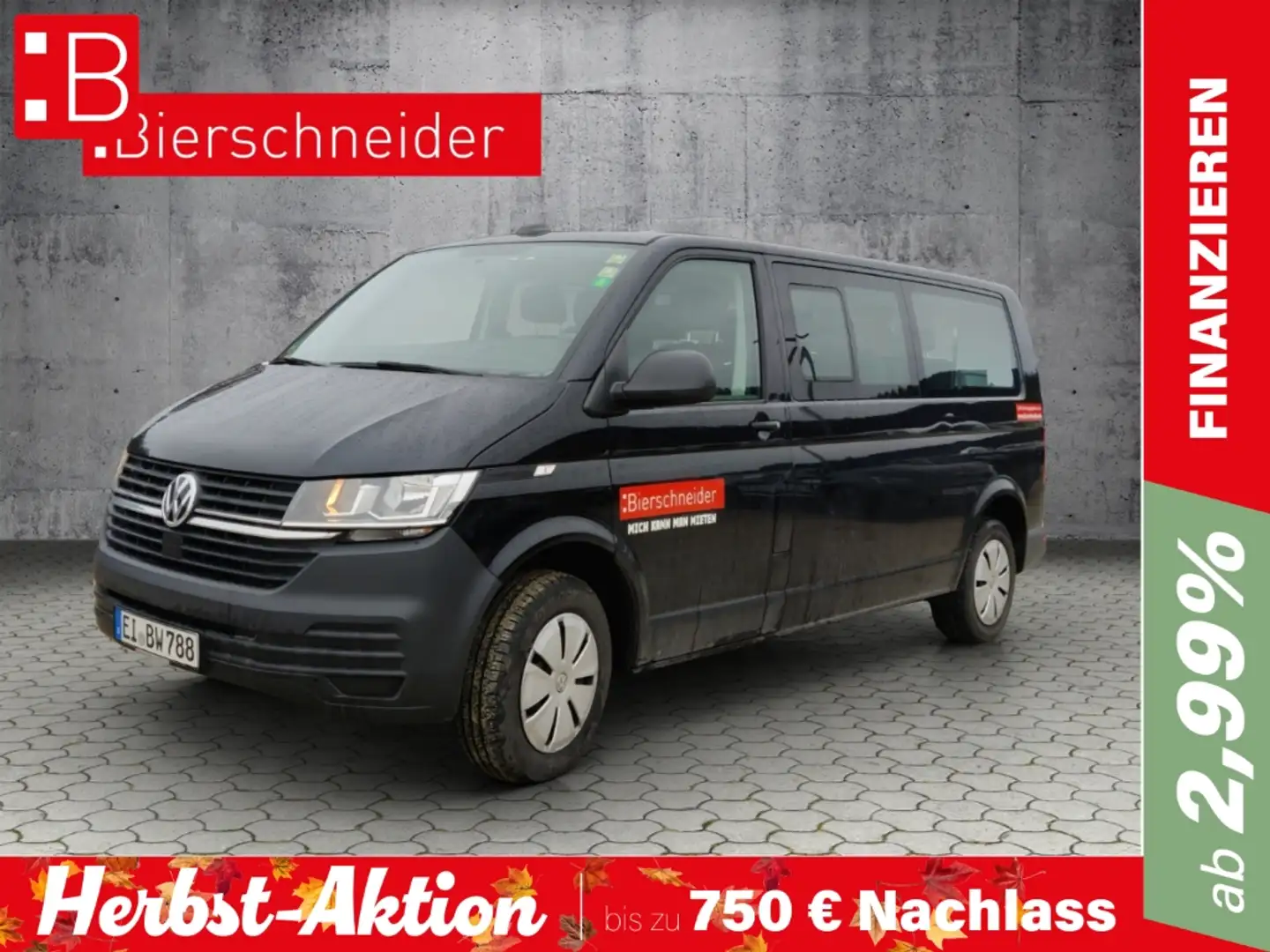 Volkswagen T6 Transporter 2.0 TDI DSG LR NAVI AHK KLIMA PDC D Zwart - 1