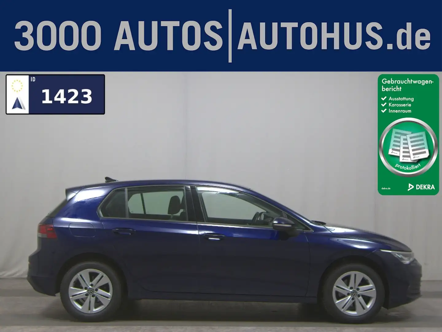 Volkswagen Golf -8 1.0 eTSI Life Navi DC LED Shz ACC PDC Blau - 1