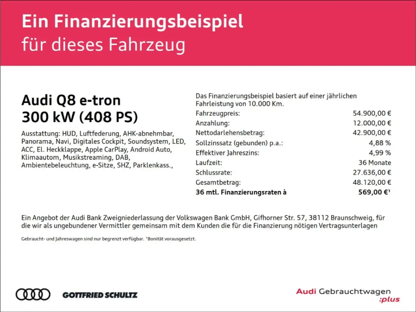 Audi Q8 e-tron 55 quattro S line PANO MATRIX B&O ACC Grau - 2