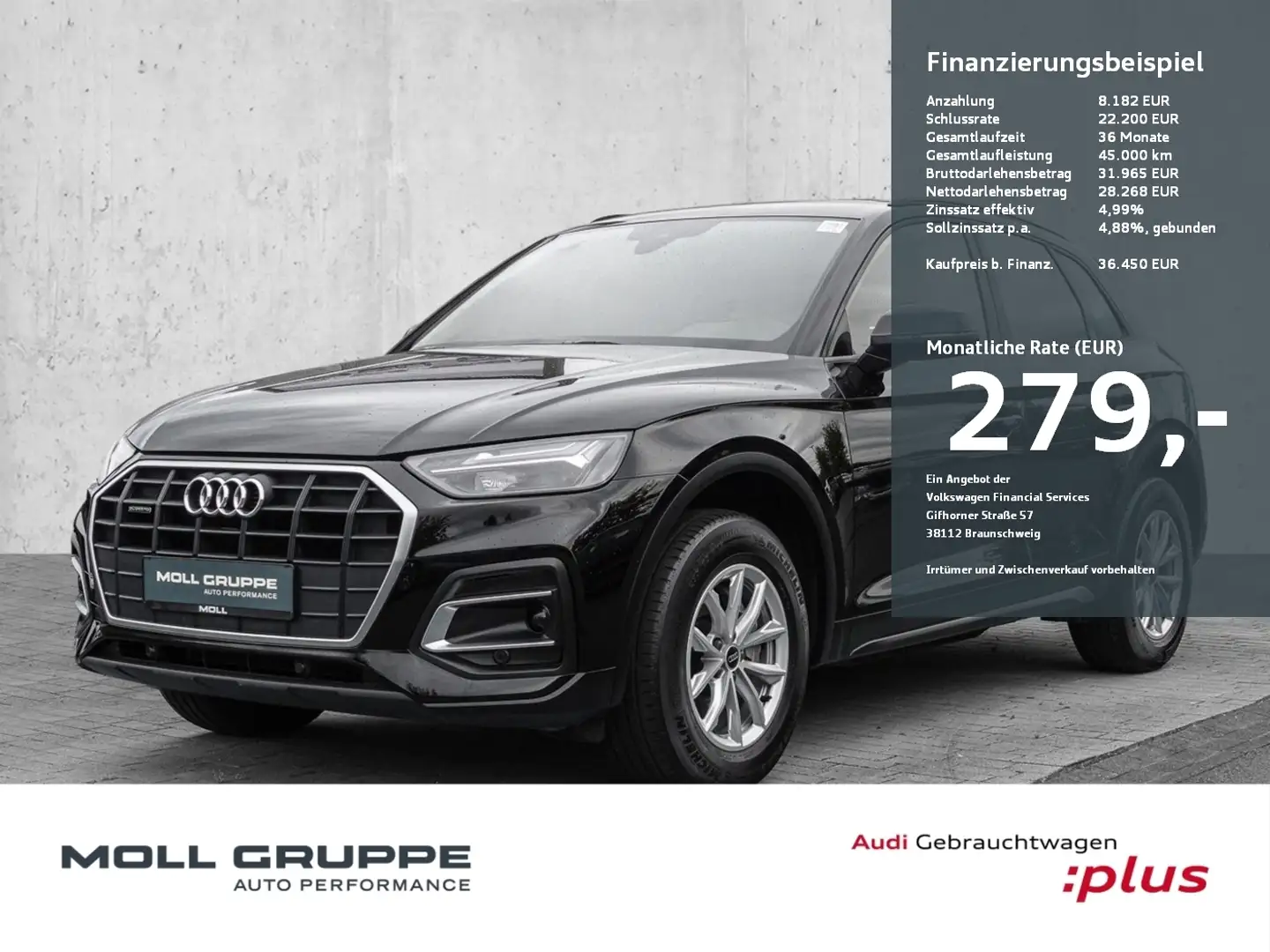 Audi Q5 SUV 40 TDI quattro 150(204)  S tronic AHK Virtuell Schwarz - 1